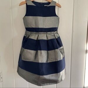 Land's End Silver Navy Toddler Party Dress​​​